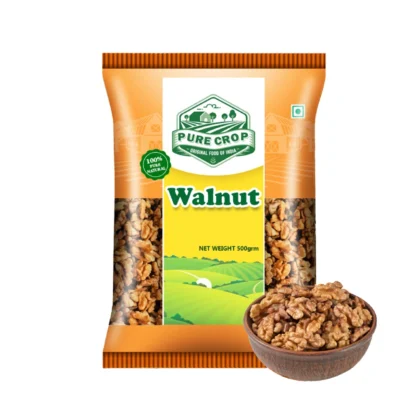 Light brown, irregularly shaped Pure Crop Walnut Kernel halves.